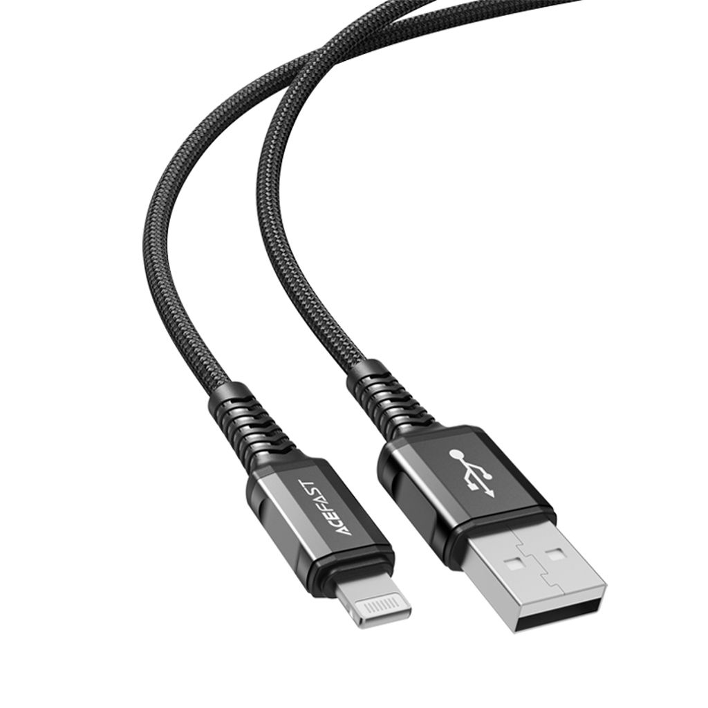 Acefast cable MFI USB - Lightning 1.2m, 2.4A svart