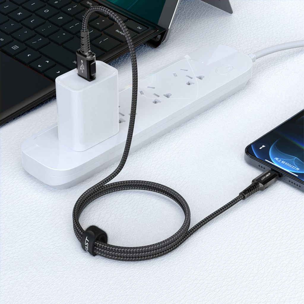 Acefast cable MFI USB - Lightning 1.2m, 2.4A svart