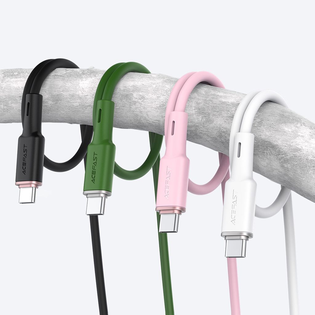 Acefast C2-03-CC USB-C til USB-C kabel 60W 3A 1.2m grøn