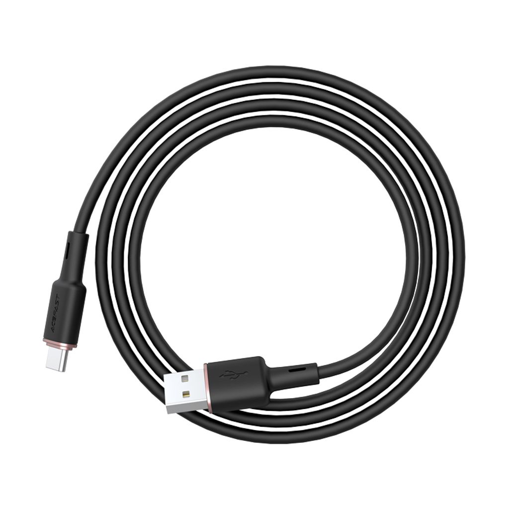 Acefast USB cable - USB Type C 1.2m, 3A svart (C2-04 black)