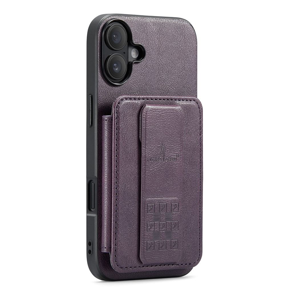 FIERRE SHANN iPhone 16 Case with Card slots - Purple
