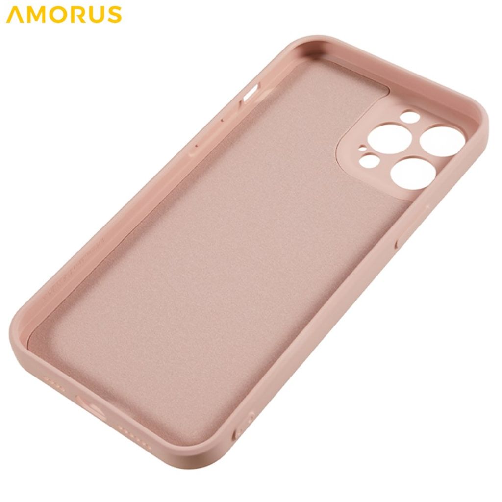 AMORUS iPhone 12 Pro Max TPU Cover - Lyserød