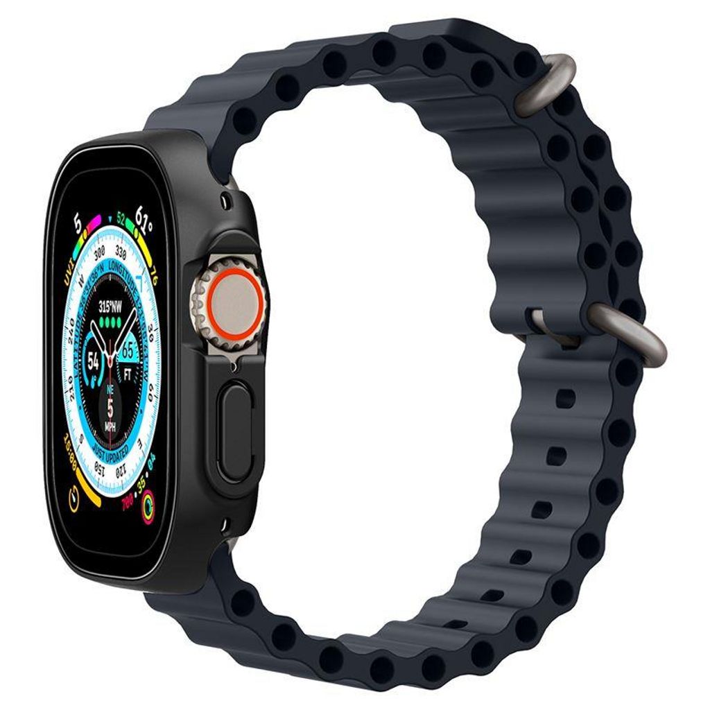 Spigen Apple Watch Ultra 4/3/2/1 49mm kuori Thin Fit 360 - Musta
