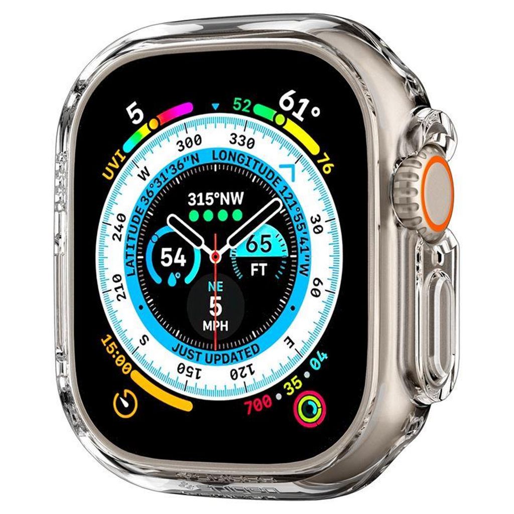 Spigen Apple Watch Ultra 4/3/2/1 Thin Fit Kuori (49mm) - Läpinäkyvä
