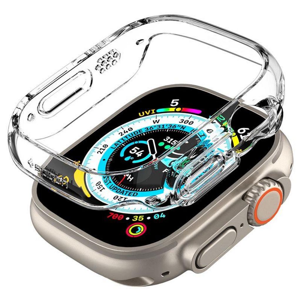 Spigen Apple Watch Ultra 4/3/2/1 Thin Fit Kuori (49mm) - Läpinäkyvä