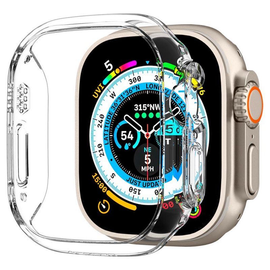Spigen Apple Watch Ultra 4/3/2/1 Thin Fit Kuori (49mm) - Läpinäkyvä