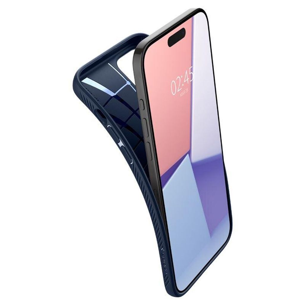 Spigen iPhone 15 Pro Liquid Air Skal - Navy Blue