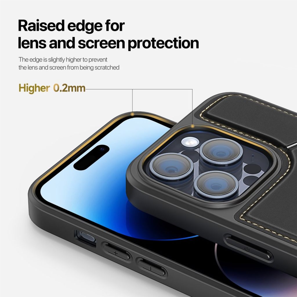 DUX DUCIS iPhone 14 Pro Max Magnetic Wallet Case - Black