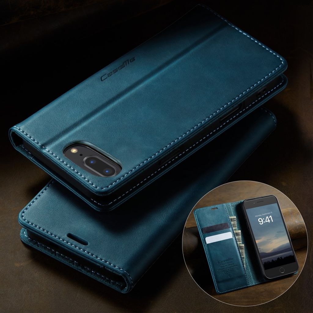 CASEME iPhone 6 Plus / 7 Plus / 8 Plus Kotelo Jalusta - Vihreä