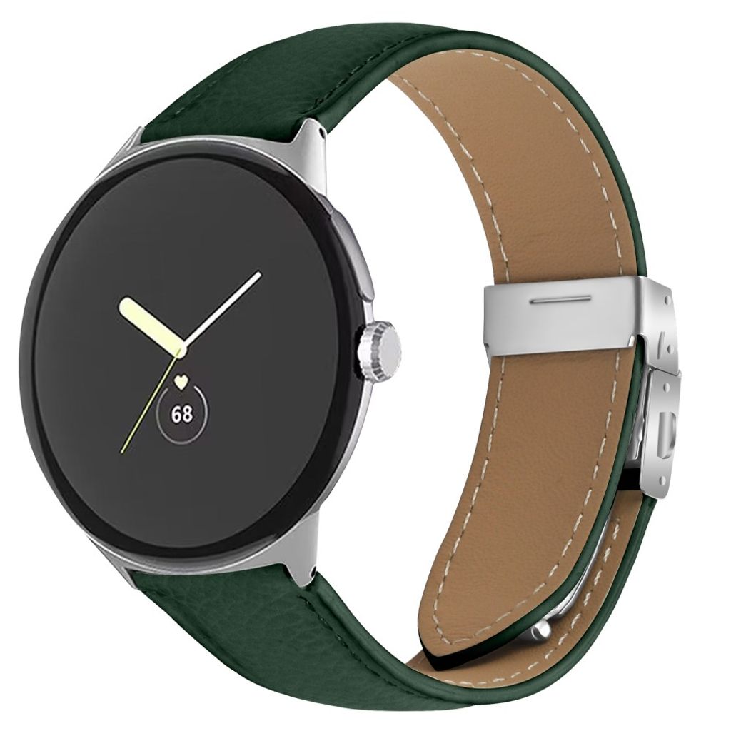 Google Pixel Watch 4 41 mm jne. kellonranneke nahkaa - vihreä
