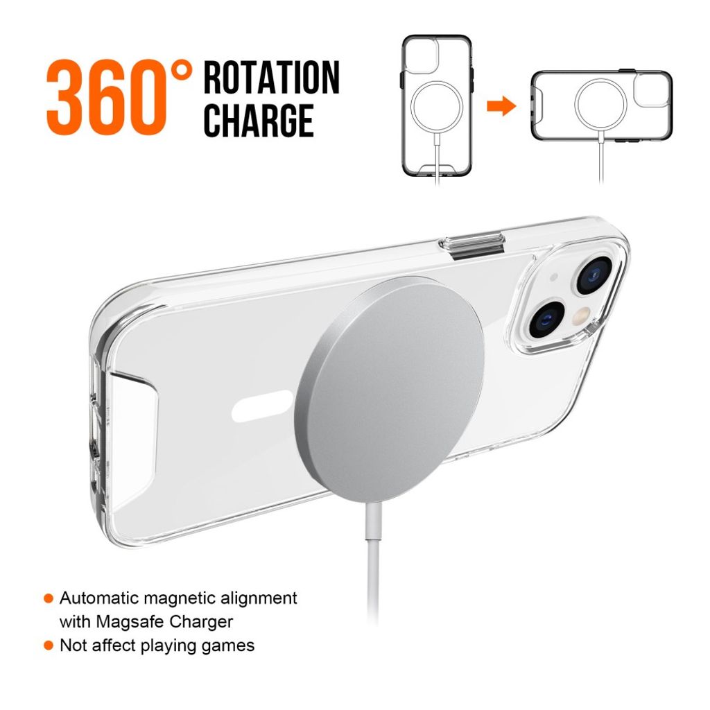 iPhone 13 Mini MagSafe Compatible Clear Case – Transparent