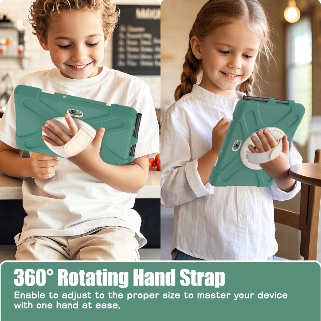 Samsung Galaxy Tab Active5 Pro/Pro/Active4 Pro Hybrid Deksel med Stativ – Smaragdgrønn