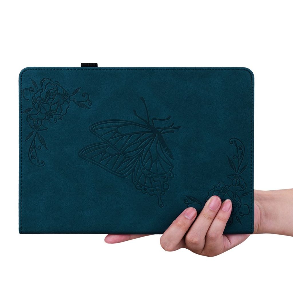 iPad A16 11" (2025)/10th gen 10.9" (2022) suojakuori korttipaikalla ja kynätelineellä – sininen