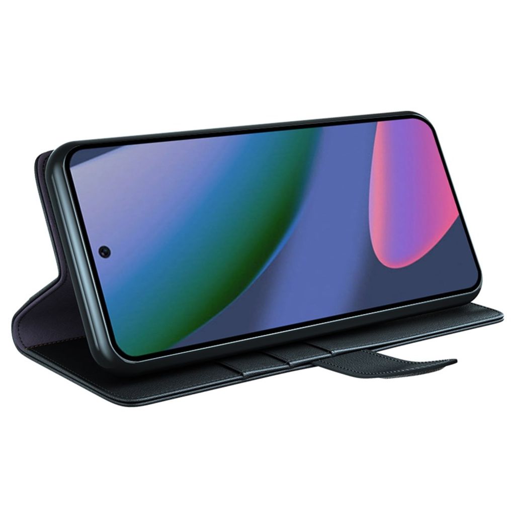 Google Pixel 11 Pro XL Plånboksfodral Äkta Läder - Svart