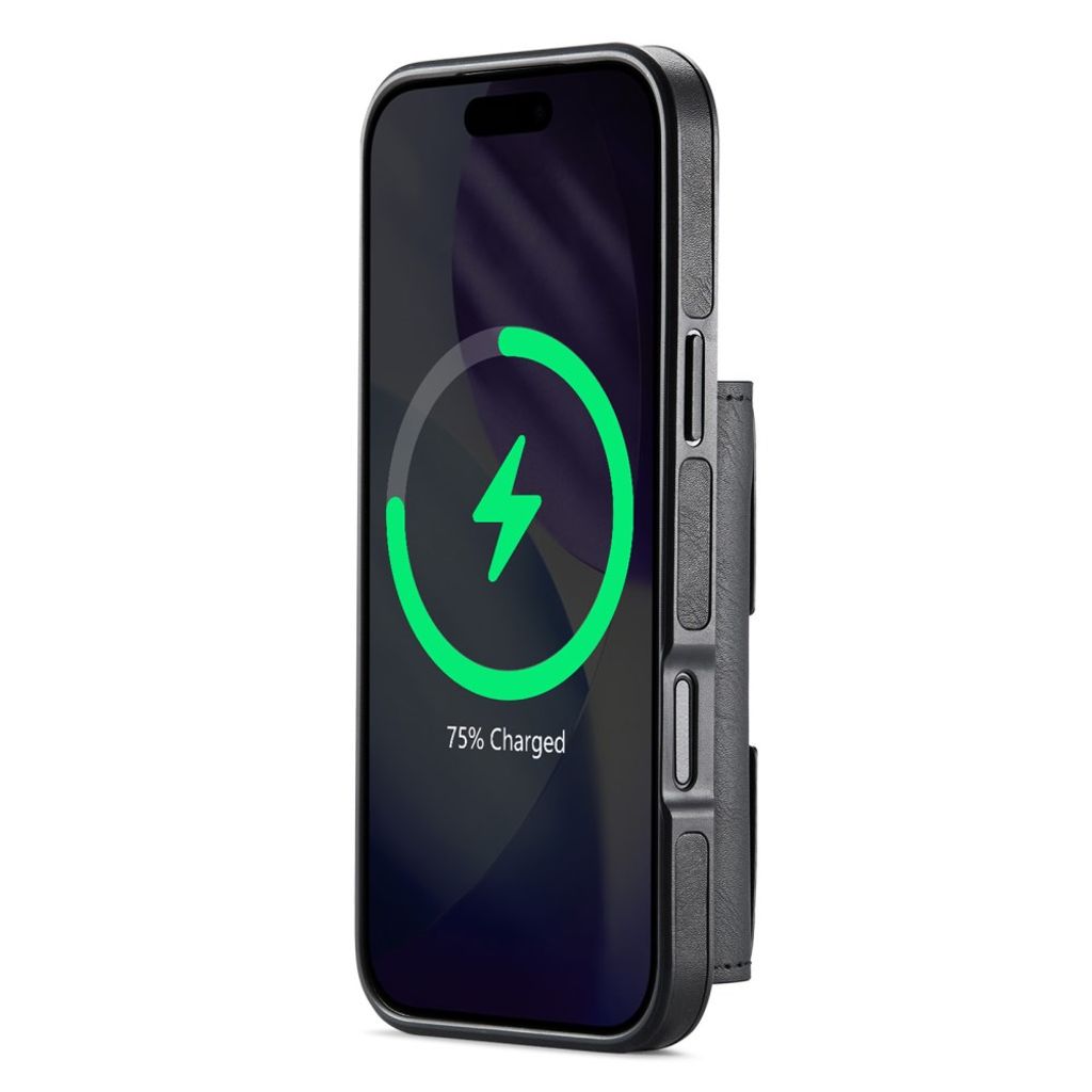 DG.MING iPhone 18 Pro Max/17 Pro Max Deksel med Magnetisk Lommebok - Svart
