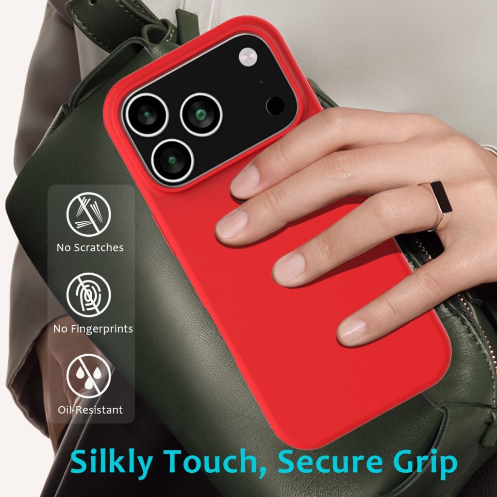 iPhone 18 Pro/17 Pro Silikonskal - Röd