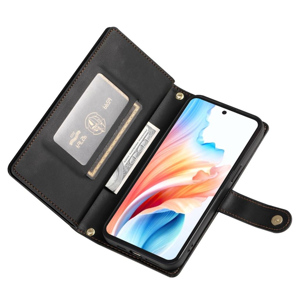 Samsung Galaxy A27 5G Lompakkokotelo olkahihna - Musta