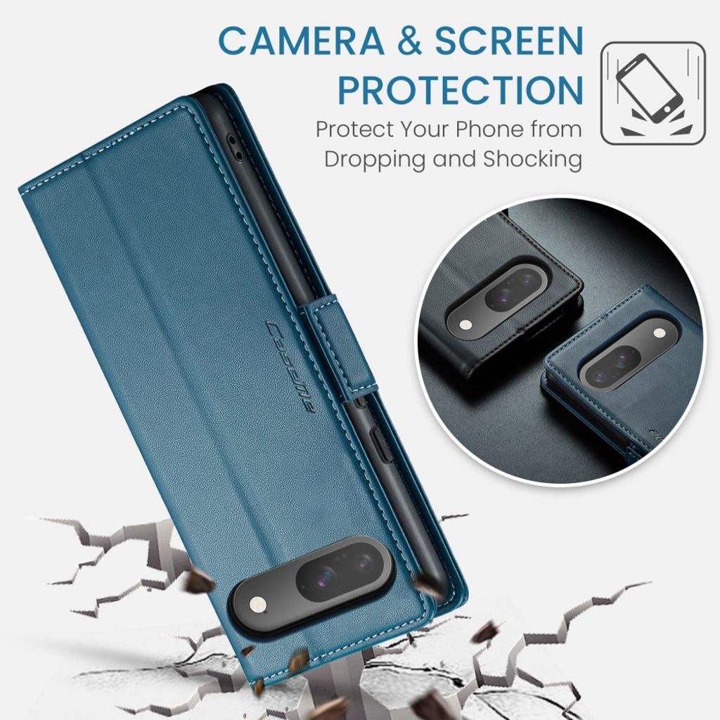 CASEME Google Pixel 10 Pro / 10 / 9 Pro / 9 Kotelo Korttipaikka - Sininen