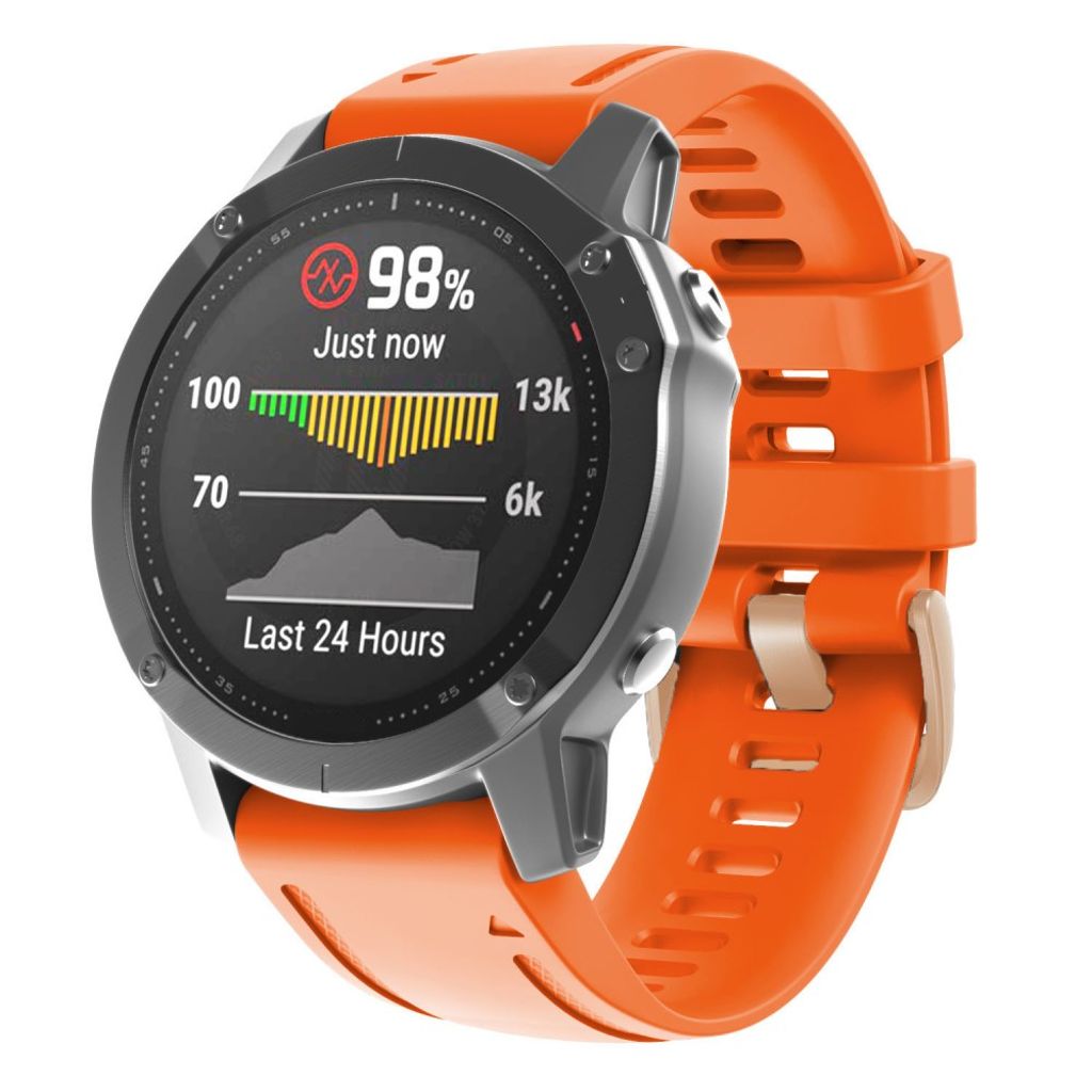 Garmin Fenix ​​​​7S/6S/5S/Instict 2 etc. Silicone Watch Strap - Orange