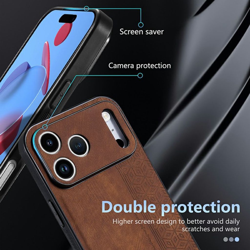 iPhone 18 Pro/iPhone 17 Pro Skal i PU-läder - Grön