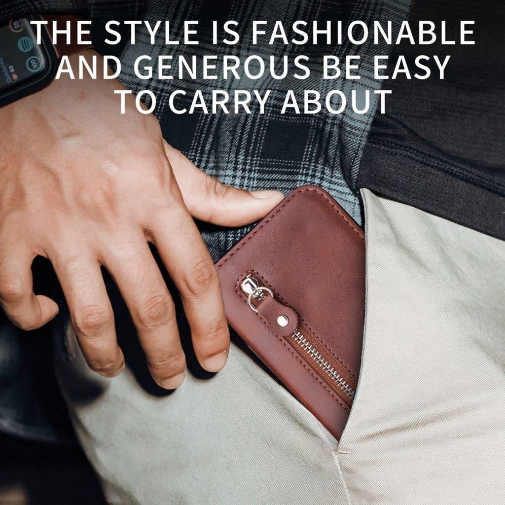 Motorola Moto G86 Power 5G etc. Cover with Zipper Pocket - Brown