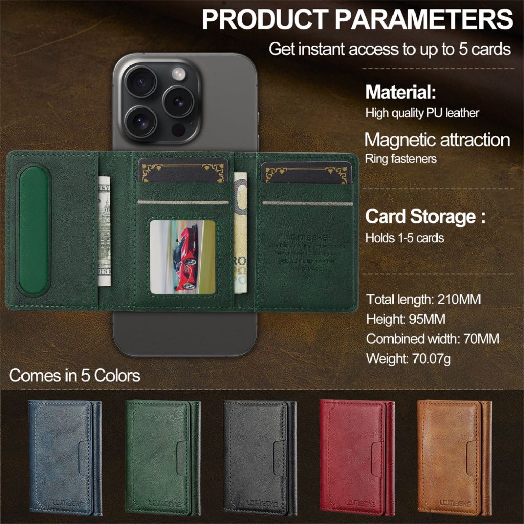 LC.IMEEKE iPhone 17 MagSafe case with wallet - Green