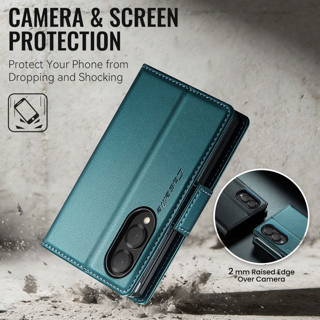 CASEME Samsung Galaxy Z Fold8 Flip Cover med RFID blokering - Grøn