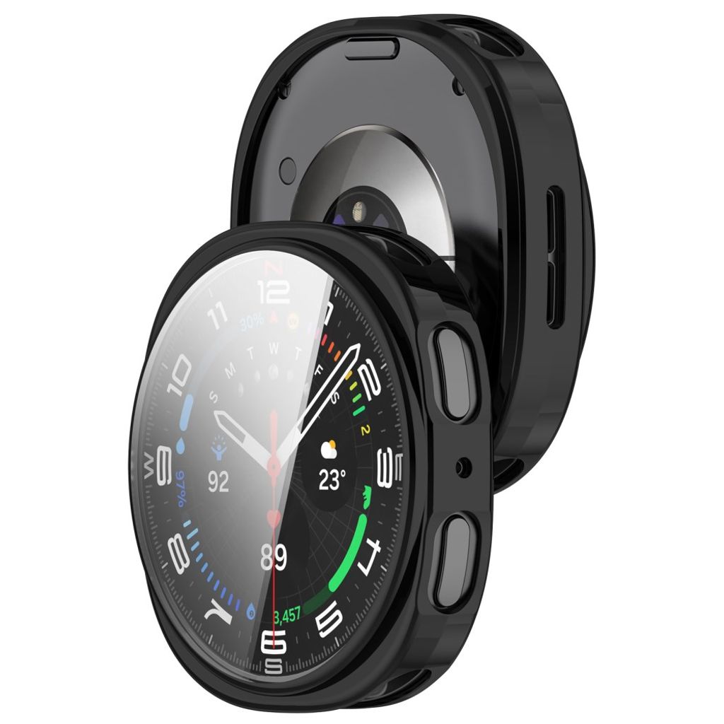 Samsung Galaxy Watch9 40mm TPU-deksel med skjermbeskytter - Svart