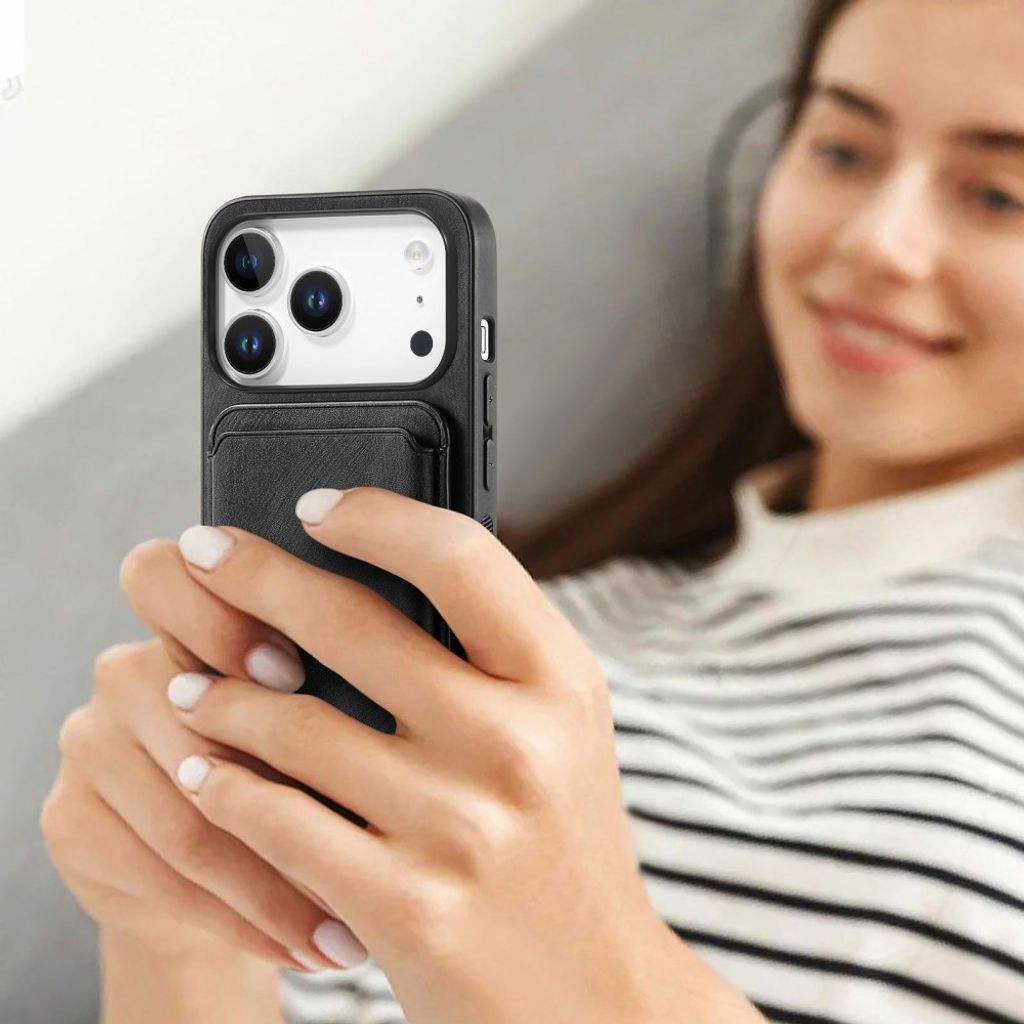 iPhone 18 Pro & iPhone 17 Pro Kuori 2-in-1 Irrotettava Korttipaikka PU-nahkaa/TPU - Musta