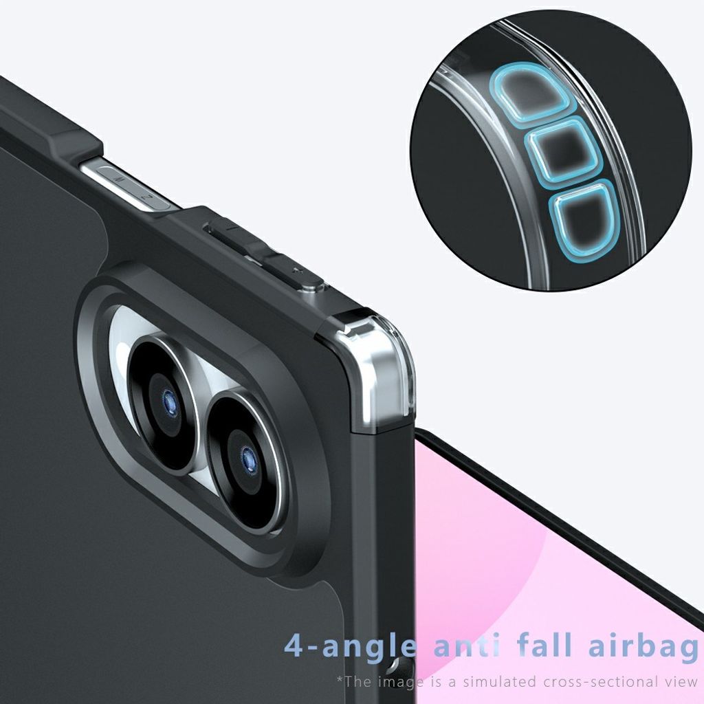 Samsung Galaxy Z Fold8 Mat Cover - Gennemsigtig sort