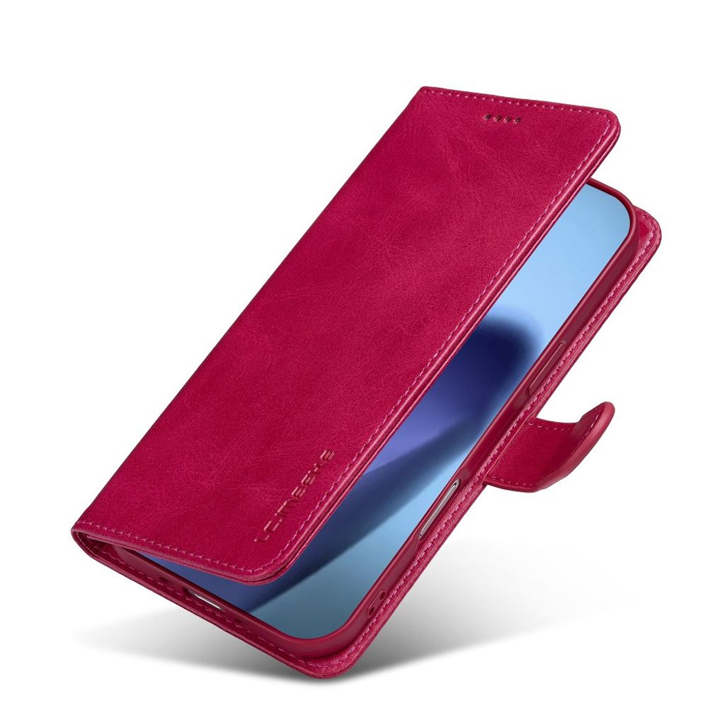 LC.IMEEKE iPhone 17 Air Pung-etui med Stander – Lyserød