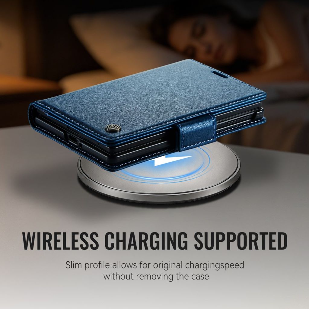 CASEME iPhone Duo Lompakkokotelo RFID-suojauksella - Sininen