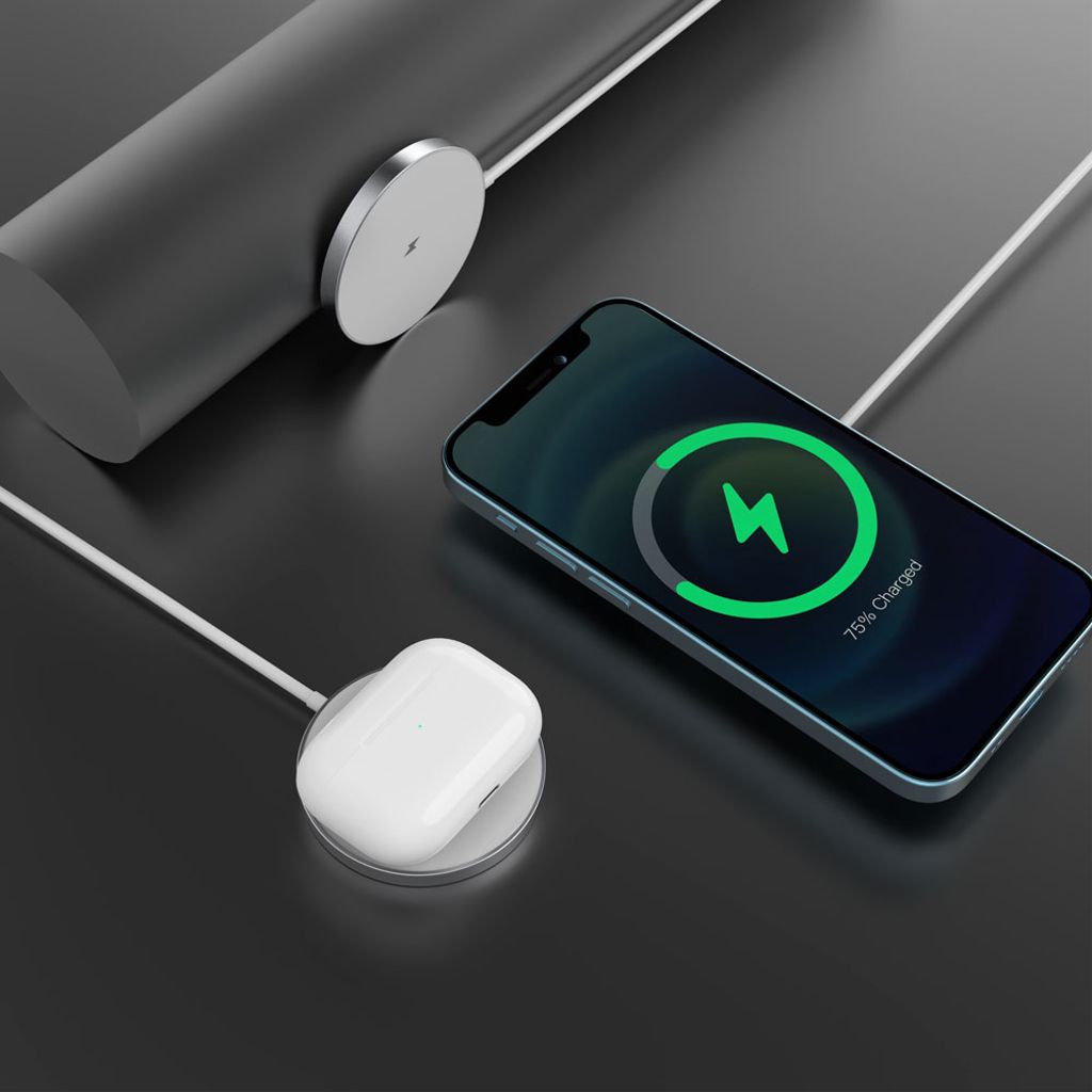 SiGN MagSafe -laturi Qi 15W, USB-C - valkoinen