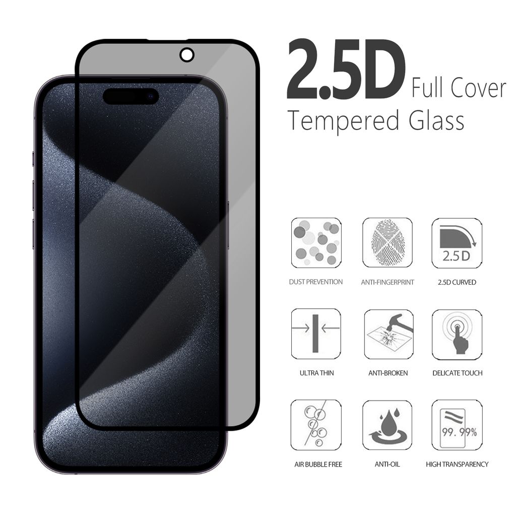 SiGN Skjermbeskytter iPhone 15 Pro – EZ Apply med støvfri applikator