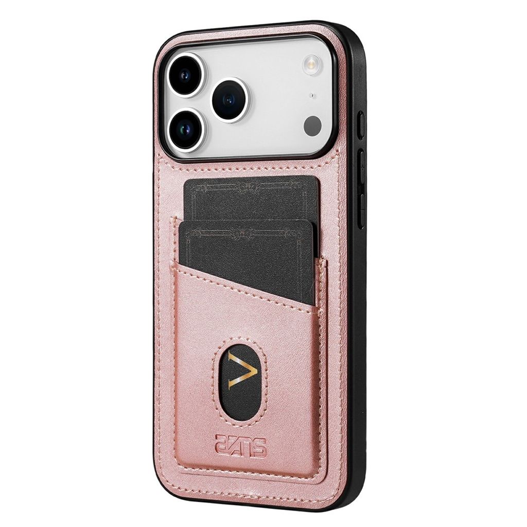 AZNS iPhone 18 Pro Skal i PU-läder - Roséguld