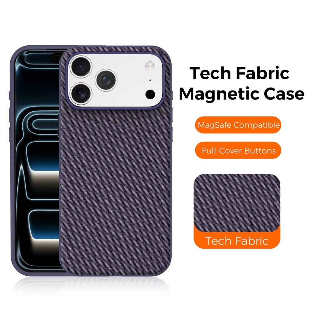 iPhone 18 Pro MagSafe Cover med Tech Fabric - Lilla