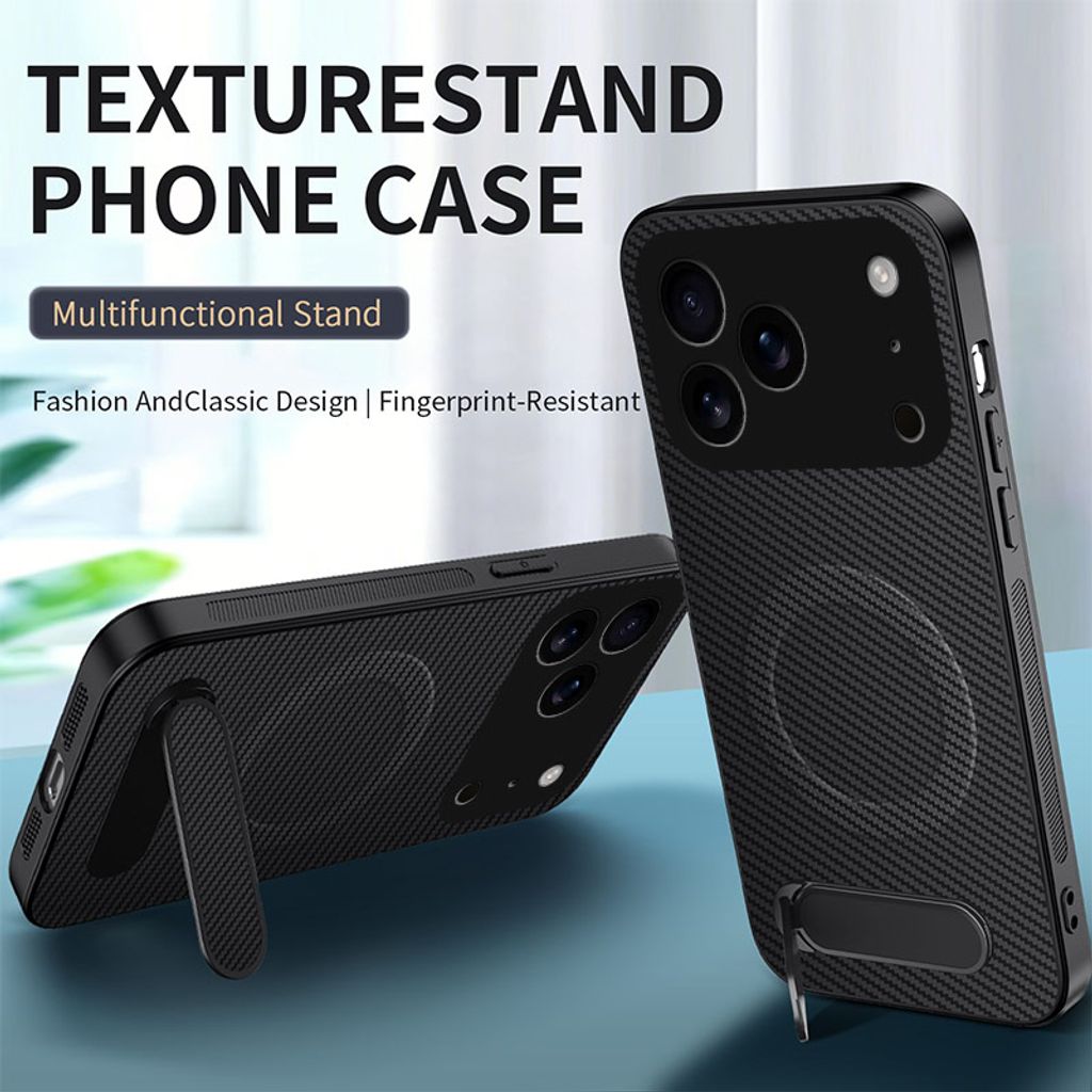 iPhone 18 Pro Kulfiber MagSafe-cover med 2x skærmbeskyttelse - Blå