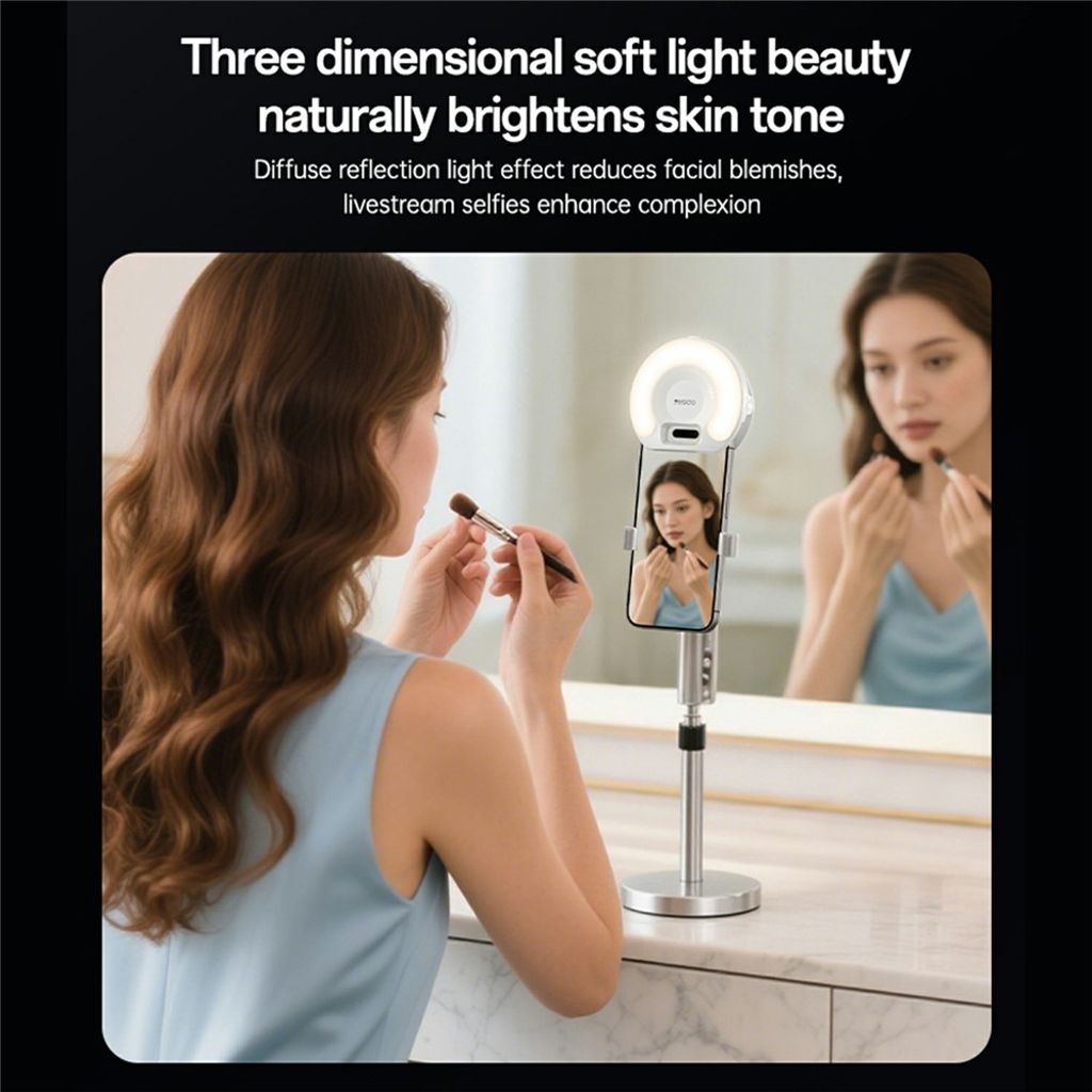 YESIDO DH13 Selfie Ringlampe med LED-klip – 3 lystilstande