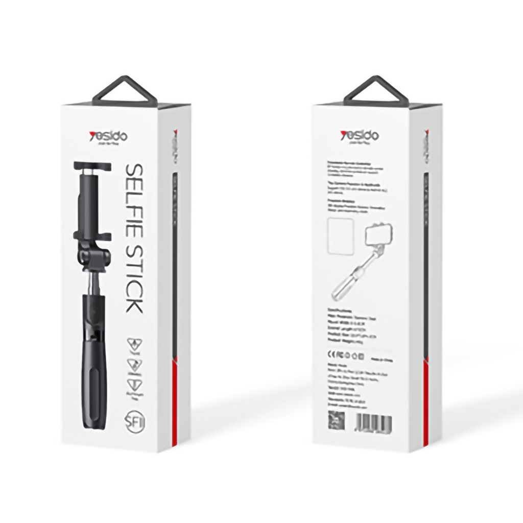 YESIDO SF11 Selfiestang og stativ med Bluetooth-fjernbetjening, 70 cm