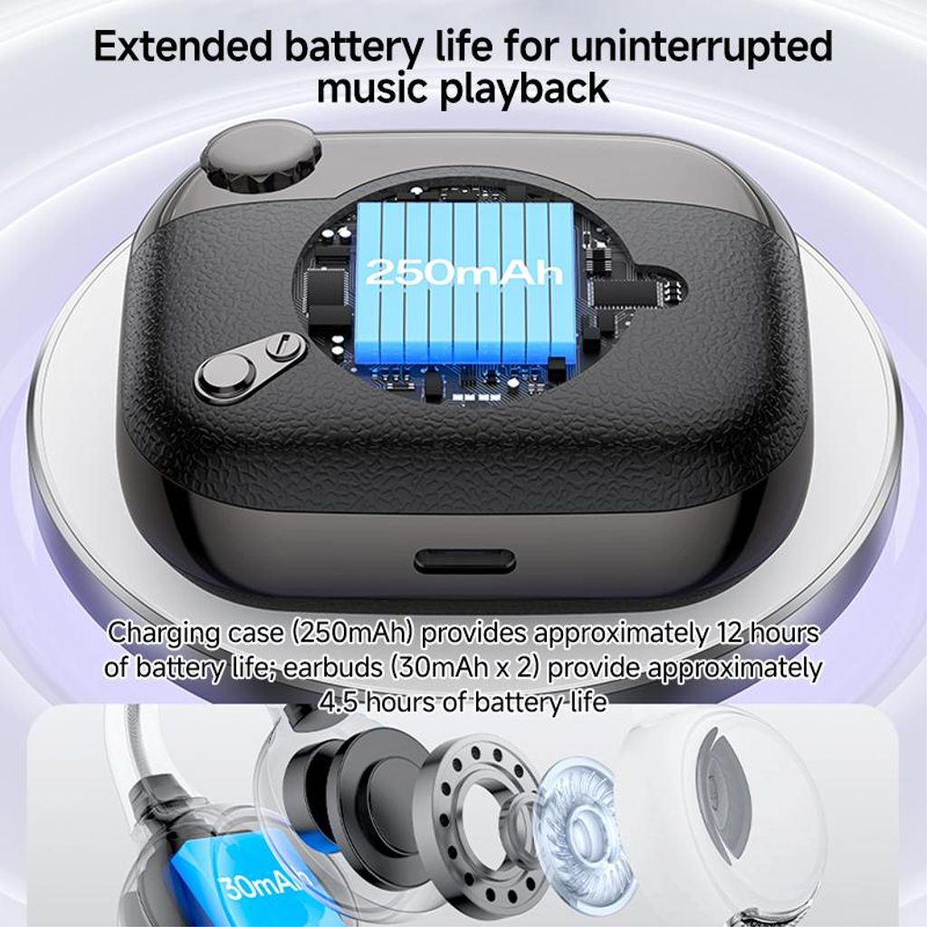 Yesido YSP31 Clip-on avoimet korvakuulokkeet OWS langattomat Bluetooth-kuulokkeet - musta