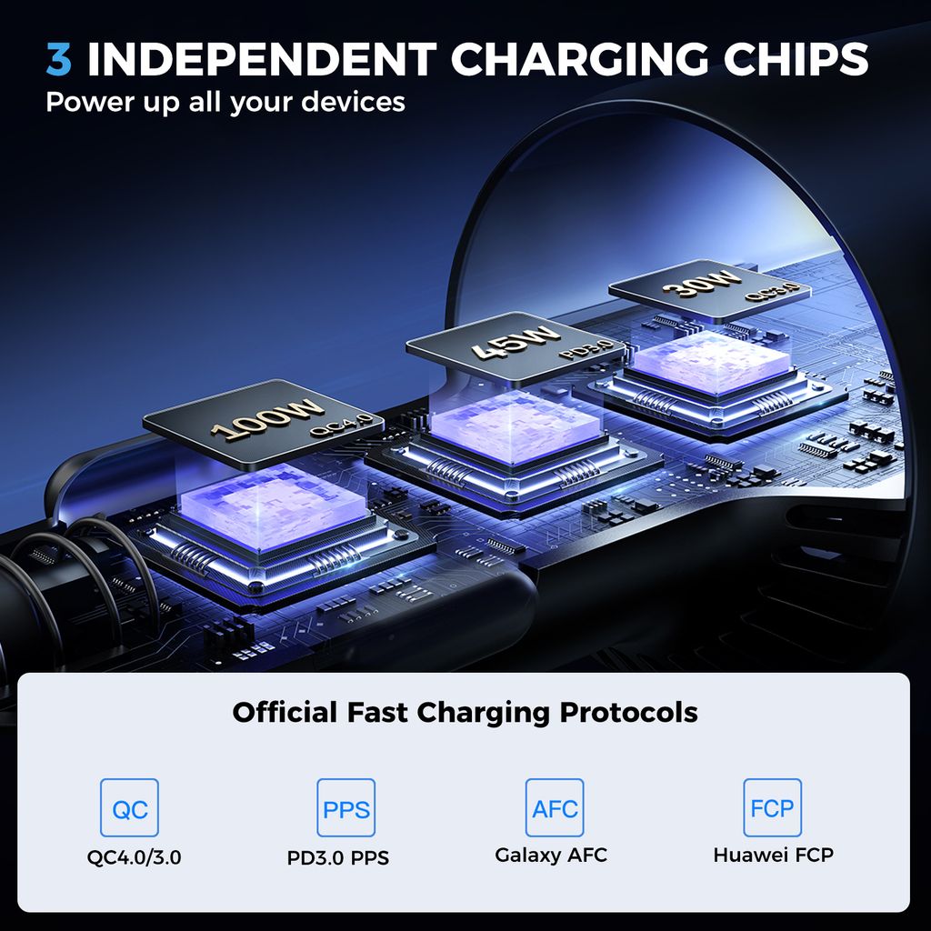 Joyroom JR-CL18 billader, 145W, 2x USB-C, 1x USB-A, PD, QC3.0 - svart