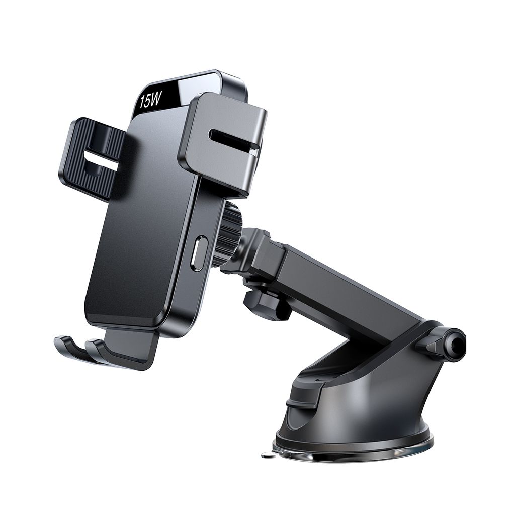 SiGN Bilholder til Smartphones med Trådløs Opladning, 4,7"-6,8" - Sort