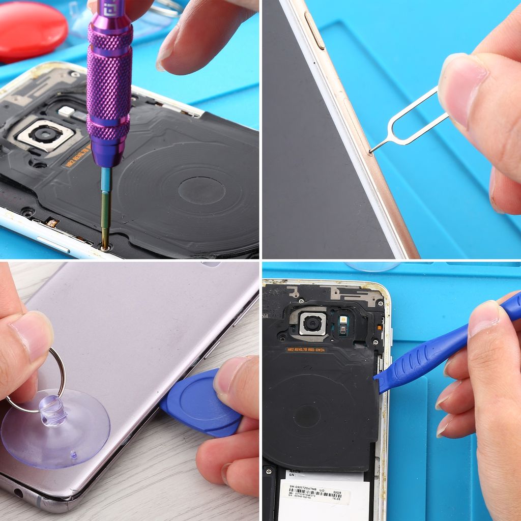 JIAFA 15-i-1 reparationsverktygsats för iPhone – Silver