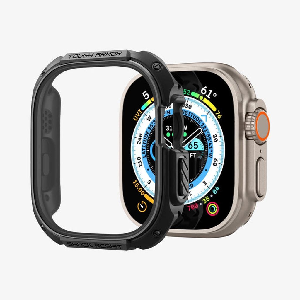 Spigen Apple Watch Ultra 4/3/2/1 49mm kuori Tough Armor - Musta