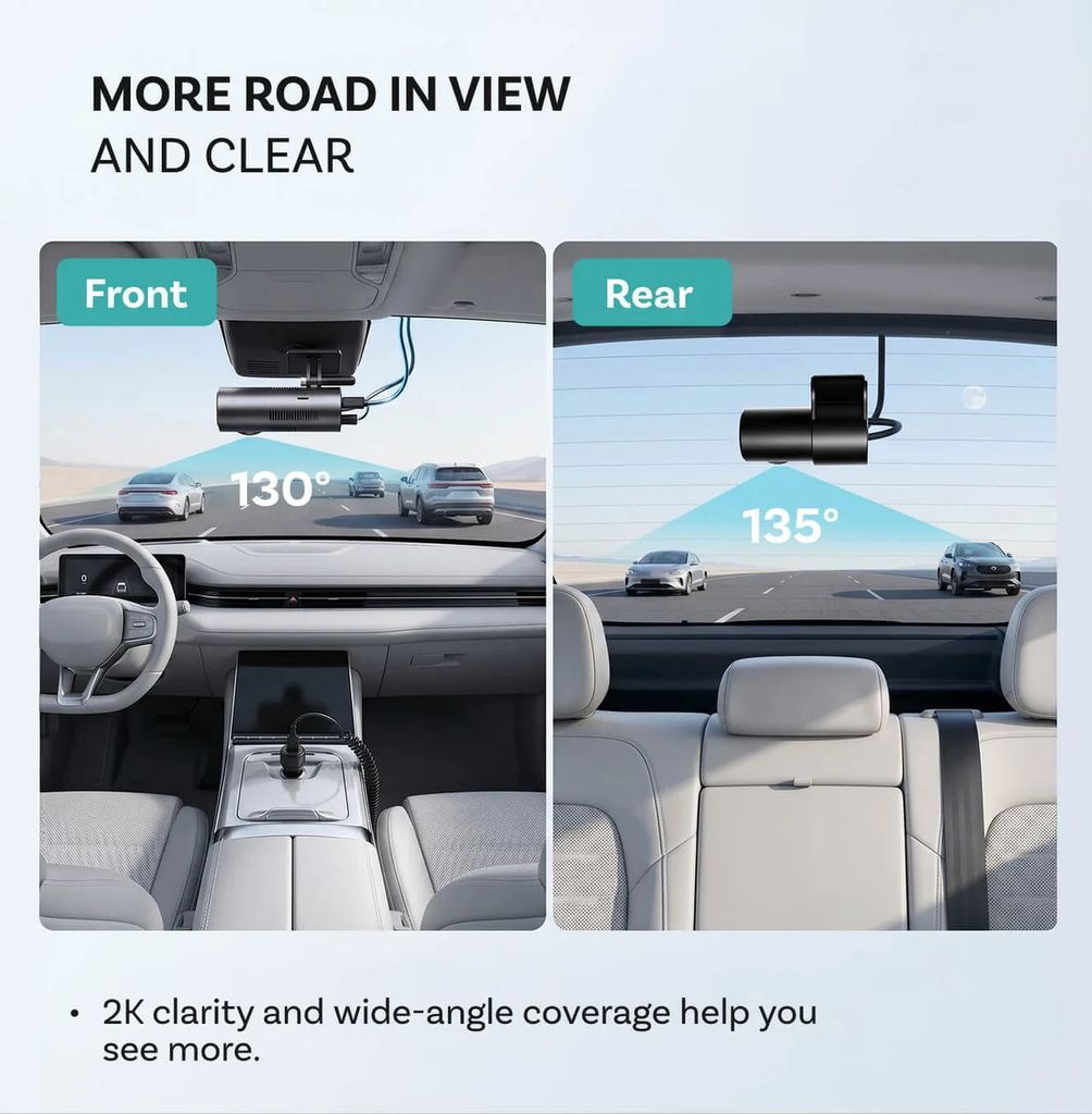Ottocast OttoSafe Cam 2-i-1 bilkamera med trådløs CarPlay-adapter + 64 GB microSD-kort
