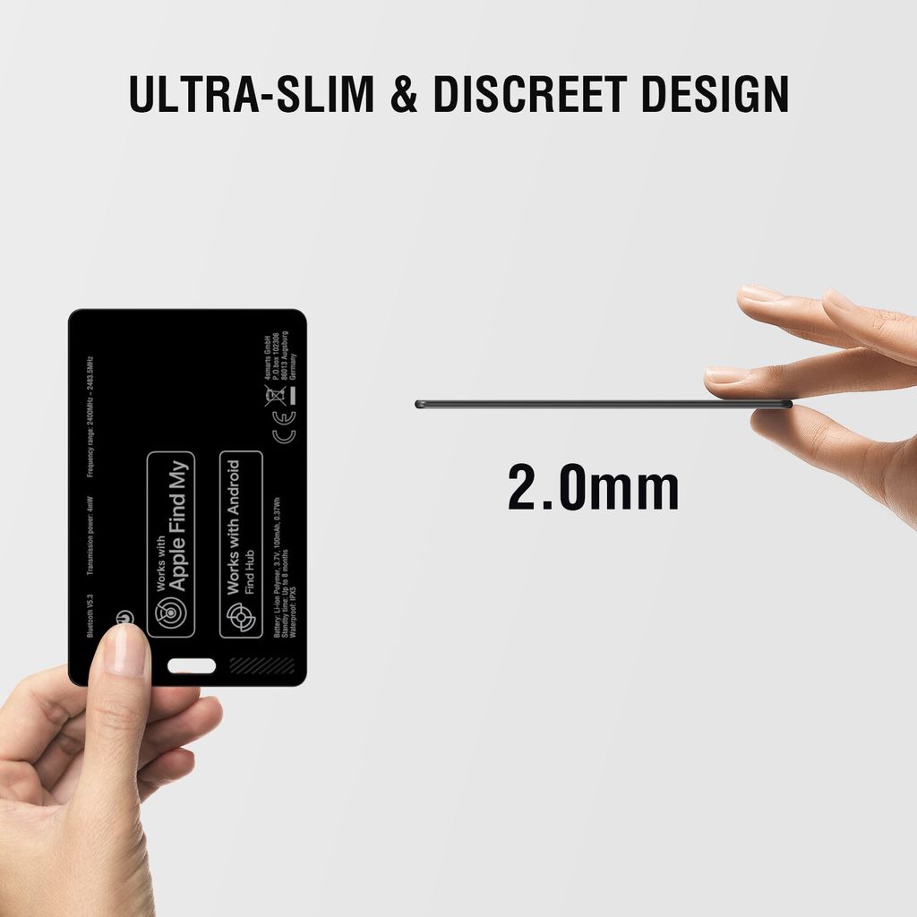 4Smarts SkyTag Card Duos ReCharge Bluetooth-paikannin – musta