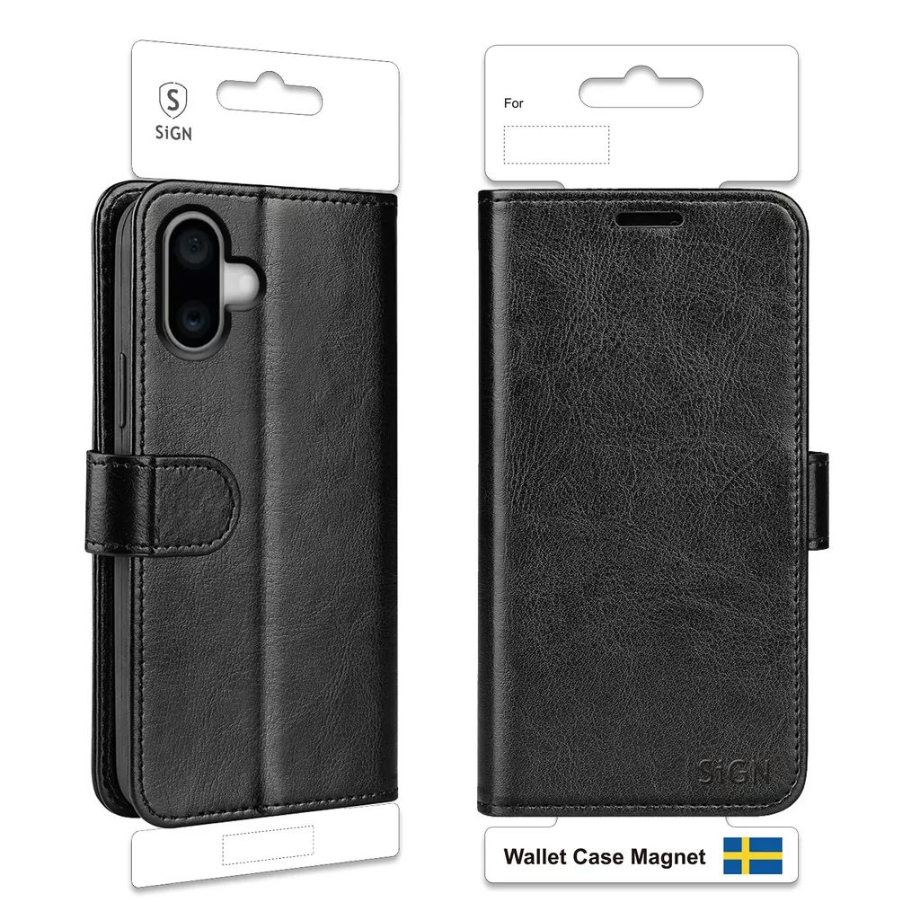 SiGN Lommeboketui for iPhone 17 - Svart