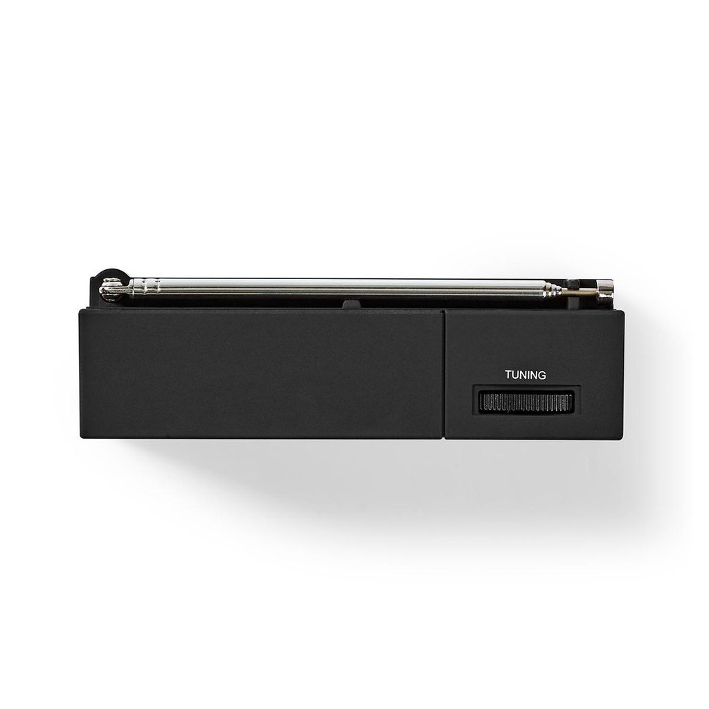 Nedis bærbar FM-radio med Bluetooth og vækkeur