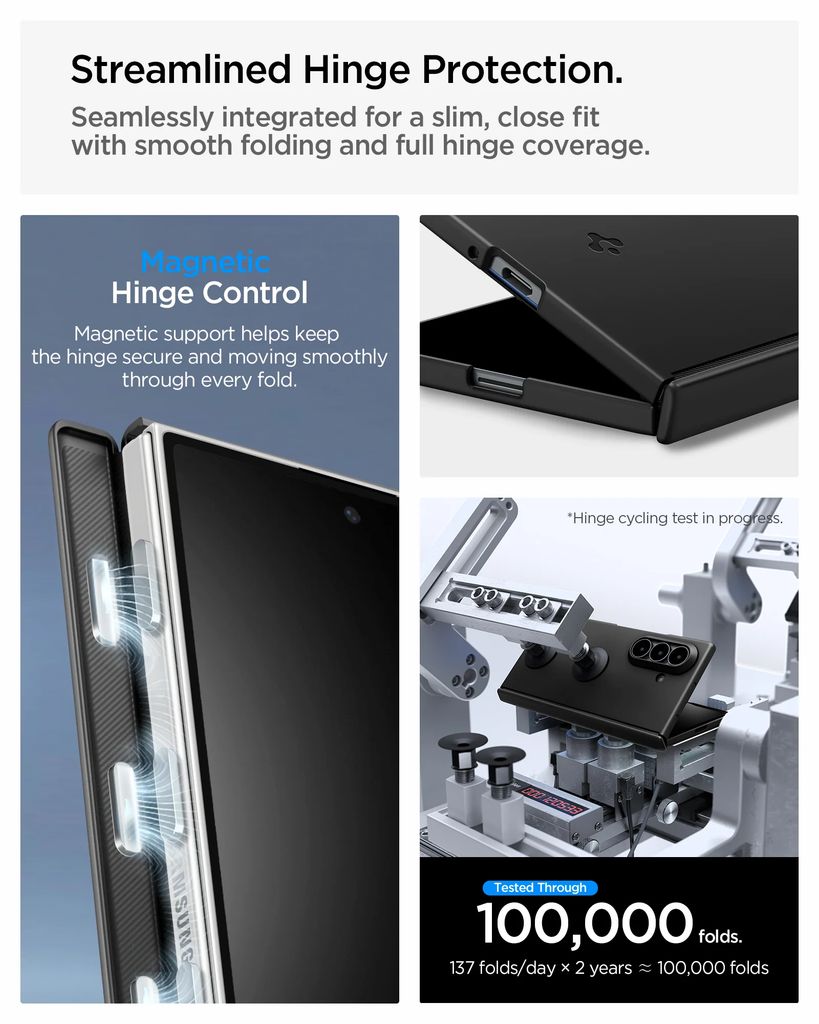 Spigen Air Fit Pro MagFit Deksel til Samsung Galaxy Z Fold8 - Svart