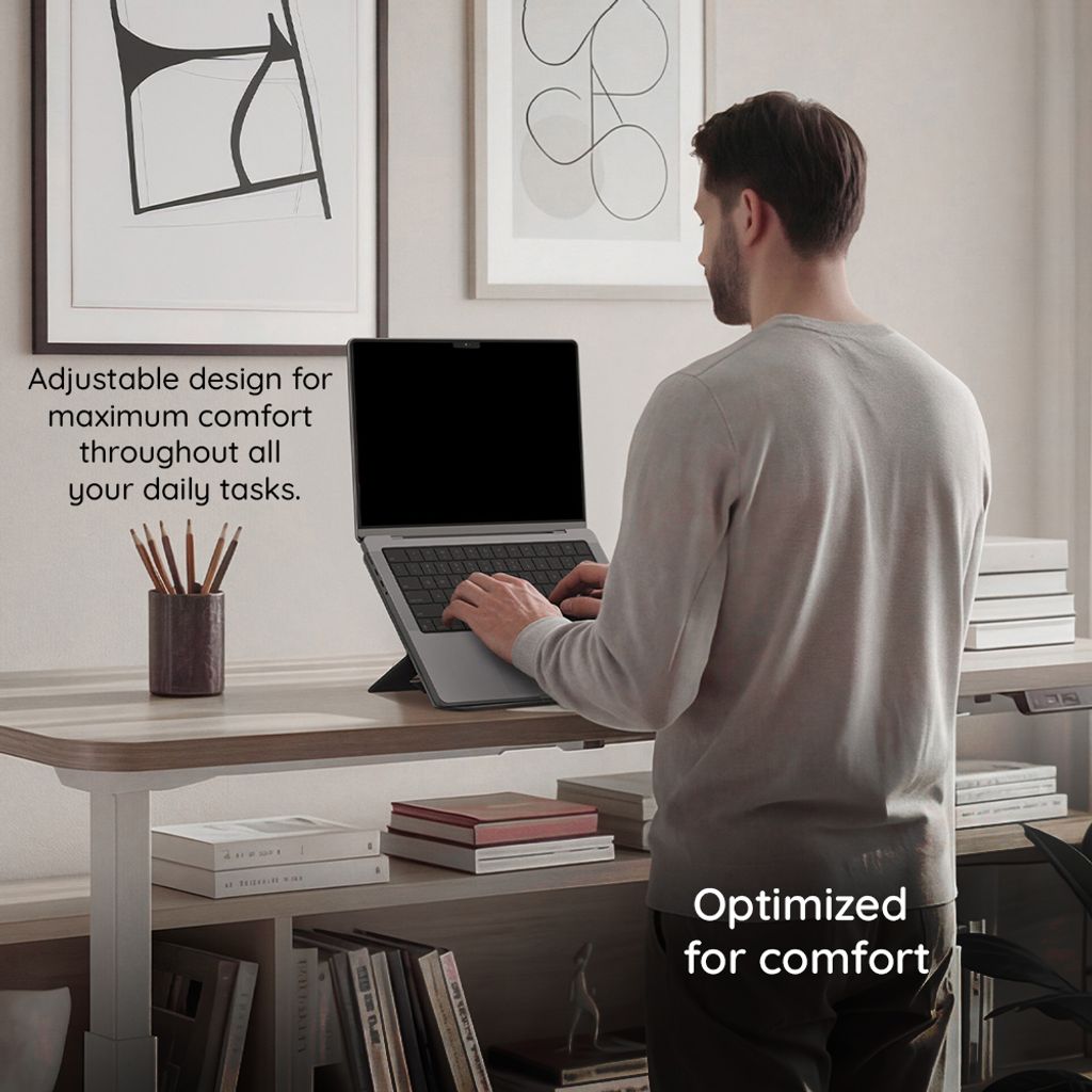 Spigen Slim Fold skrivbordsstativ för Laptop upp till 14" LD201-S7 - Svart